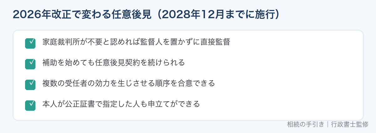 2026年改正で変わる任意後見制度